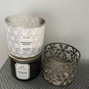 Bath and Body Works Candles and Holder